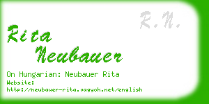 rita neubauer business card